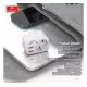 Разклонител за контакт ES-SC18, шуко, 2xUSB, 1xType-C, без кабел, бял, 220VAC, 4000W