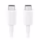 Кабел Type-C, съвместимо с Apple, iPhone, бързо зареждане, силиконов, бял, 1m, 3A, 60W