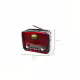 Преносимо, активно, ретро радио RX-BT455S, соларно, Li-ion, блутуут, USB, FM, 2x3", 10W