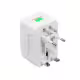 Преходник за пътуване, универсален UK, EU, US, AU, 2xUSB, 1xUSB Type-C, 220VAC, 6A