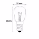 Лампа за фурна, печка, високотемпературна, цокъл E14, 220VAC, 15W, 300&deg;C