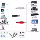 Кабел за аудио, професионален, STEREO, HQ, 3,5mm JACK(м), 2xRCA(м), силиконов, 5m