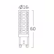 Лампа LED Braytron, клас F, цокъл G9, 220VAC, 6,5W, 4000K
