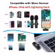 Комплект 2 безжични микрофонa K9, съвместимо с iPhone, предаватели, приемник, Apple lightning