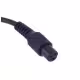 Захранващ кабел, адаптер, ховърборд, 3pin(ж), 2 жила, 1m