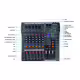 Миксер аудио MX-606BT, пулт, 6 канален, 5 микрофонни входа, USB, BLT