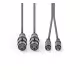 Кабел преходен Nedis, апаратура, професионален, 2xCANON(ж), XLR, 2xRCA(м), 3m