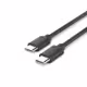 Кабел Type-C, съвместимо с Samsung, бързо зареждане, силиконов, черен, 1m, 3A, 60W