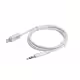 Аудио кабел за музика JH-023, iPhone, Apple lightning(м), 3,5mm JACK(м), бял, 1m