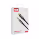 Аудио кабел за музика AUX52, iPhone, Apple lightning(м), 3,5mm JACK(м), черен, 1m