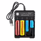 Мрежово зарядно 04U, акумулаторни батерии, Li-ion, 4 бр, USB