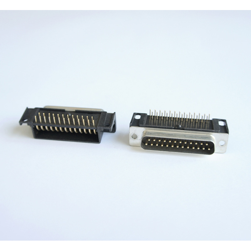 Букса ъглова за платков монтаж RS232 25pin(м)