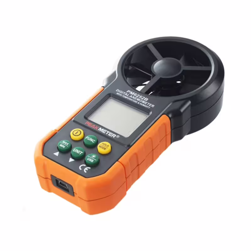Анемометър PM6252B, цифров, обем на въздух, скорост до 40m/s, CFM, CMM, CMS