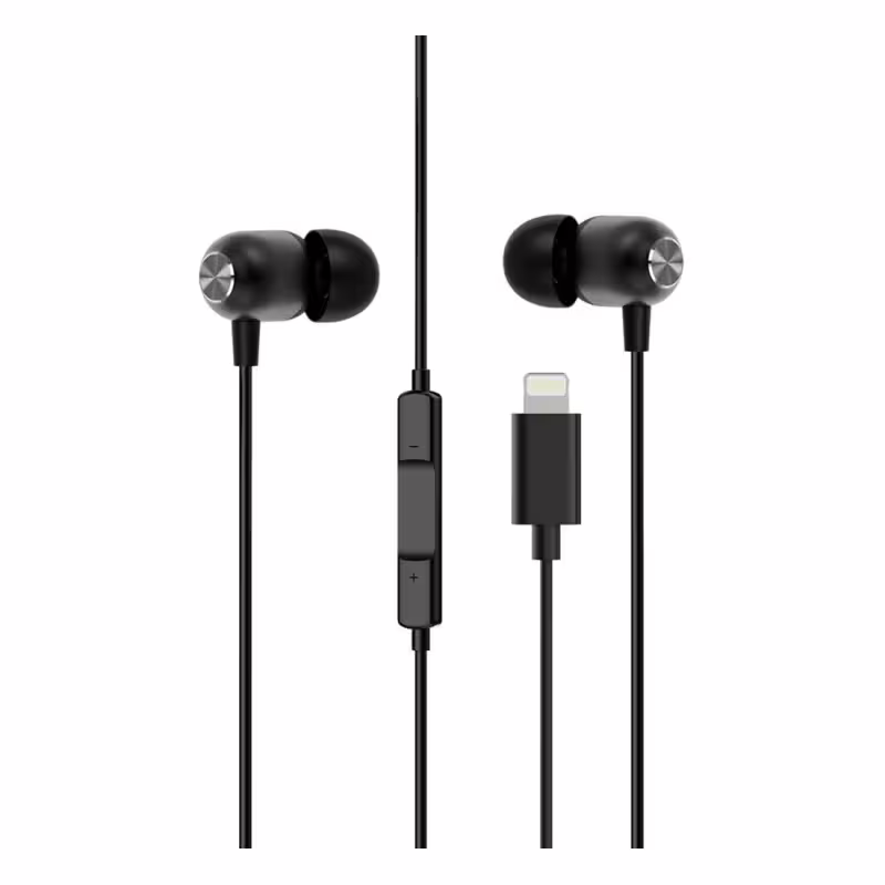 Слушалки за Iphone YTL-02, тапи, микрофон, кабел apple lightning(м), 1,2m