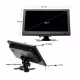 Монитор за автомобил, камера, универсален, LCD, 600p, 12VDC, 220VAC, 10,1"