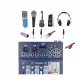 Миксер аудио F4-MB, пулт, 4 канален, 2 микрофонни входа, USB, BLT
