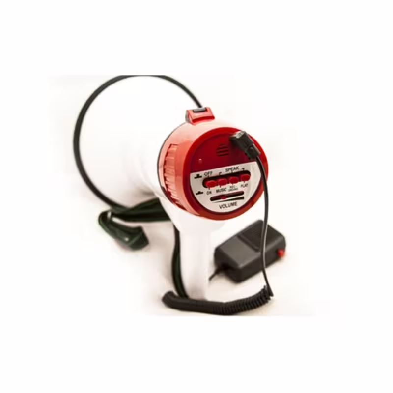 Мегафон DH-10, рупорен, сирена, запис, 20W, 6xR20, 300m