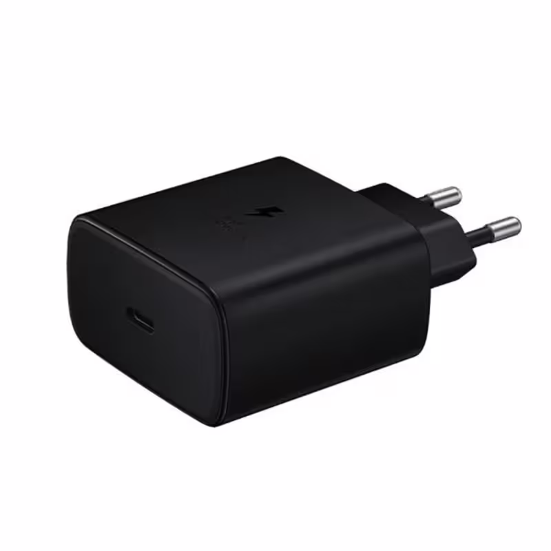 Мрежово зарядно, съвместимо с Samsung, бързо зареждане, черен, USB-C, Type-C, 45W
