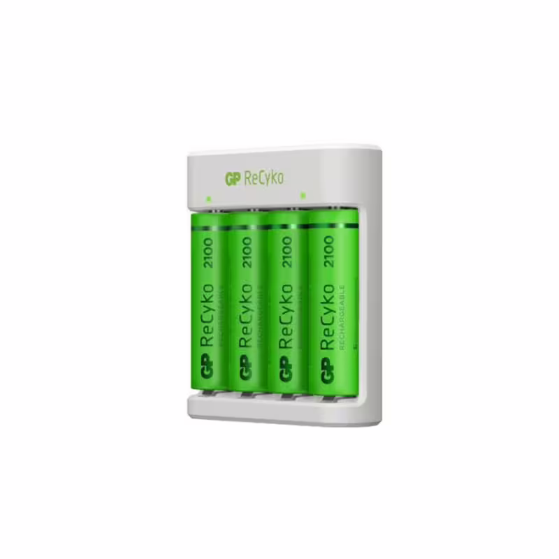 Мрежово зарядно Recyko, акумулаторни батерии, 4xAA, 2100mAh