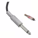 Кабел за машина за татуси, MONO 6,3mm JACK(м)/RCA(м), 1m, черен