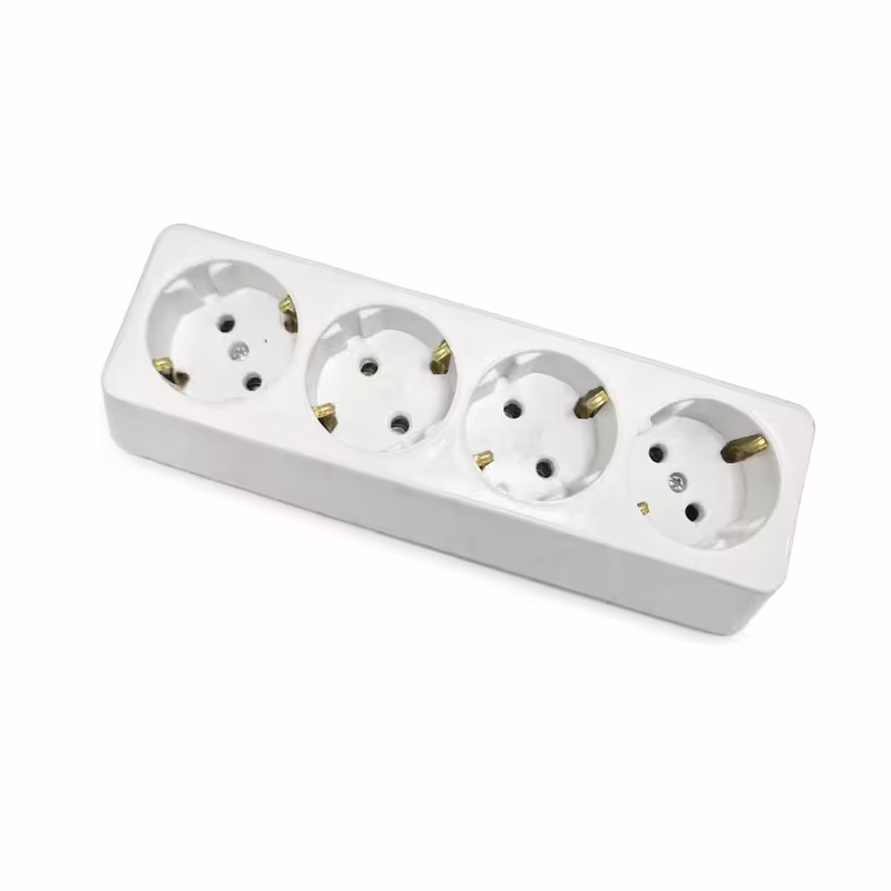 Българска разклонителна кутия, затворена, 4-ка, без кабел, 220V, 16A