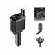 Автомобилно зарядно 5в1, бързо зареждане, USB, 2xType-c, от 5VDC до 12VDC, 65W