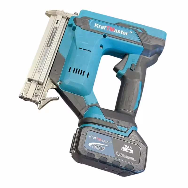Такер Kraft Master, пистолет за пирони, акумулаторен, зелен, 36VDC, 10Ah, 10mm-30mm, к-т
