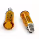 Индикаторна глим лампа XH26A, плафон, оранжева, 220VAC, Ф10mm