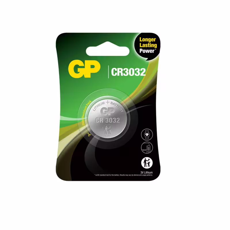 Литиева плоска батерия GP, 3VDC, CR3032, DL3032