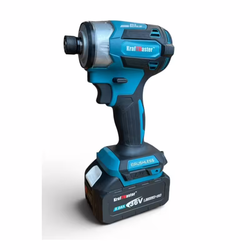 Гайковерт Kraft Master, импакт, акумулаторен, ударен, зелен, 36VDC, 8Ah, 850Nm, к-т