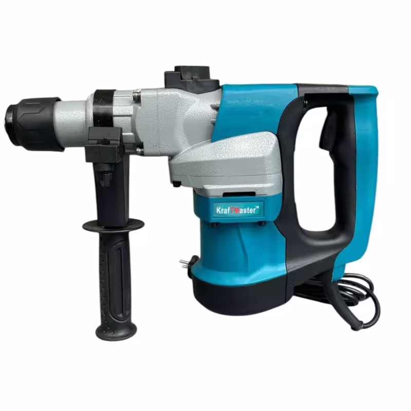 Перфоратор Kraft Master, къртач, SDS plus, ударен, зелен, 6J, 220VAC, 2200W, к-т