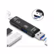Универсален карточетец, 5в1, MicroSD, USB, Type-C, Micro usb