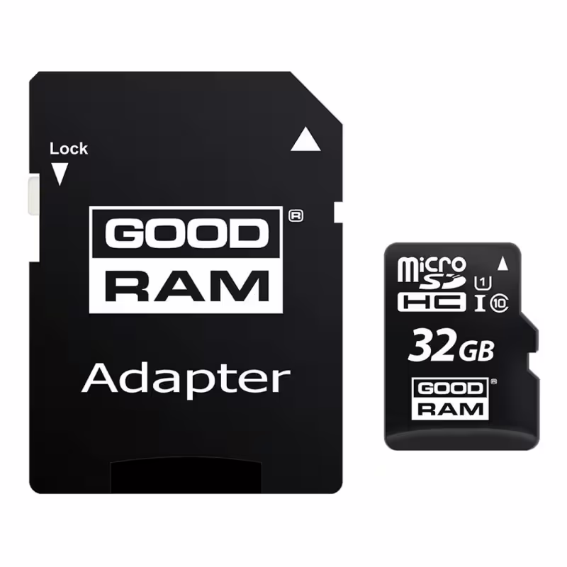 MicroSDHC, карта памет GOODRAM, клас 10, адаптер, 32GB