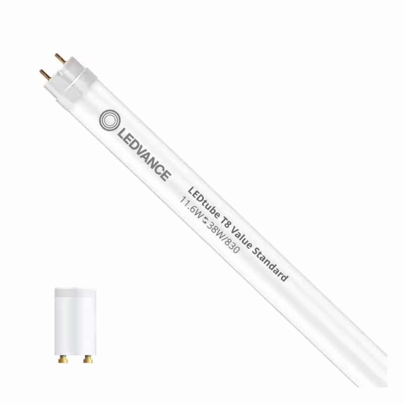 LED тръба Ledvance, пура, витрина месо и храни, цокъл T8, G13, 220VAC, 11,6W, 3300K, 1200mm