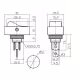 Ключ ASW-20D, 3pin, 2 положения, светещ, зелен, 12VDC, 20A, Ф12mm, SPST