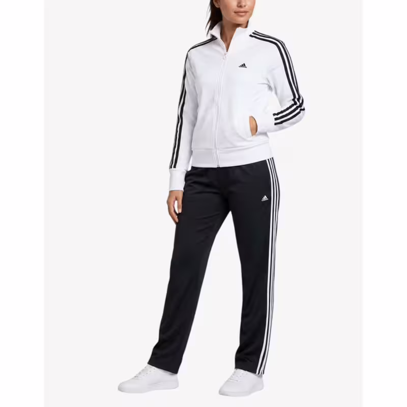 Adidas Ess 3S Knit Tracksuit White
