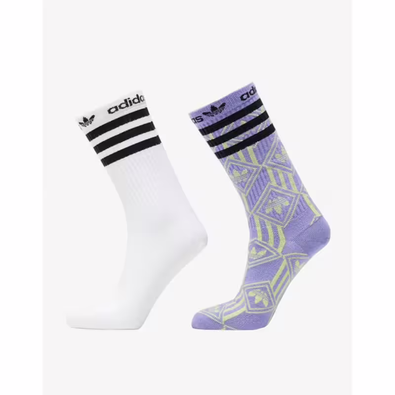 Adidas 2 Packs Crew Socks Multicolor/White