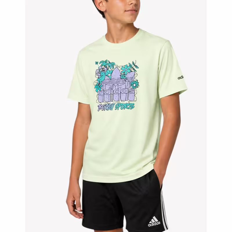 Adidas Originals Graphic Stoked Beach Tee Lime