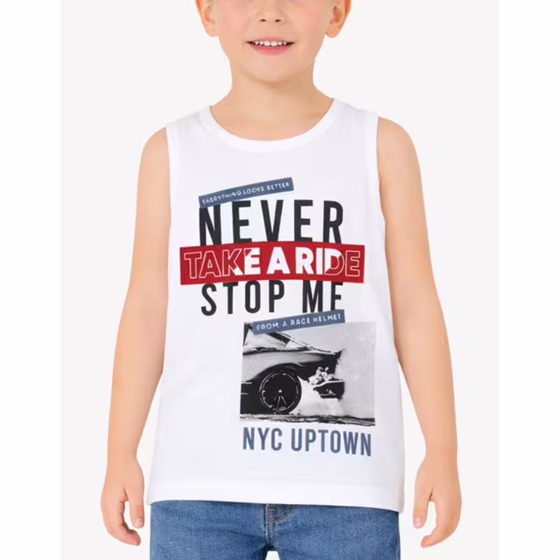 Chicco Boys Never Stop Me Tank White/Multi