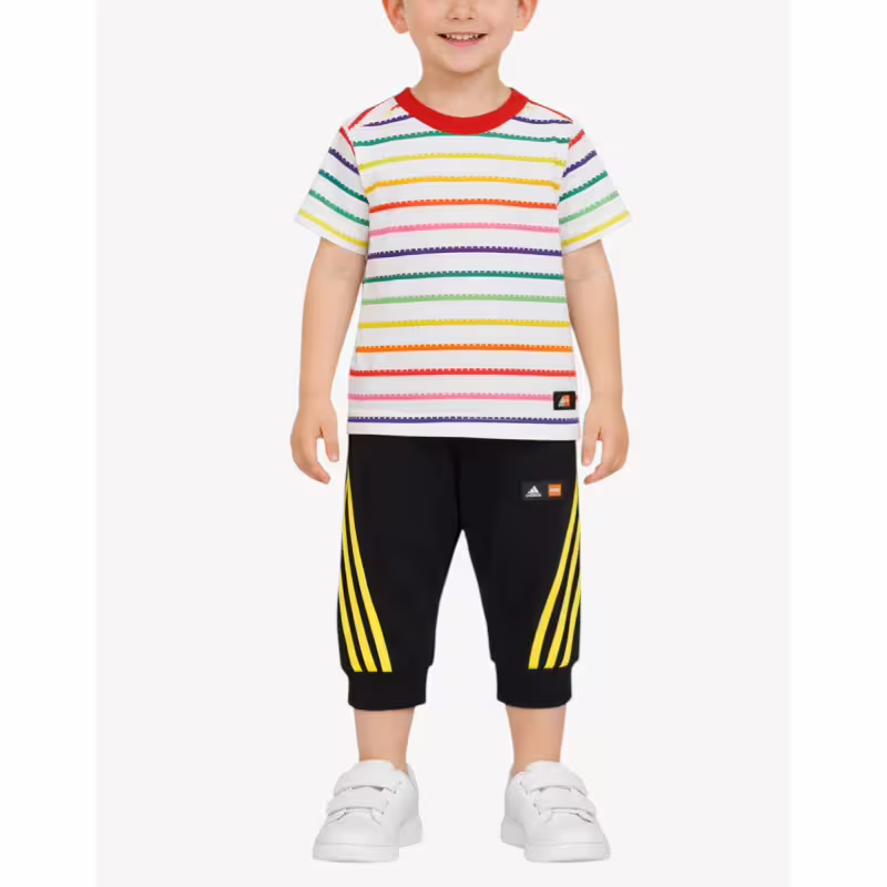 ADIDAS  x Classic Lego Tee And 3/4 Pants Set White/Multi