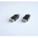 Букса, снадка, USB-A(ж), USB-A(ж)