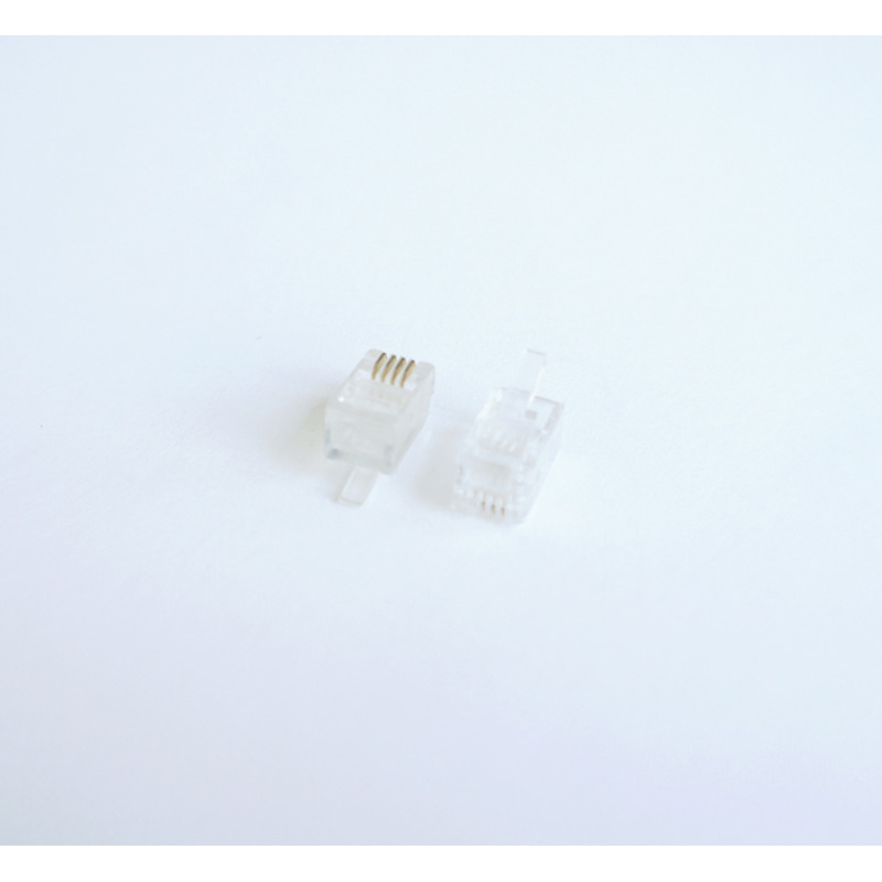 Букса за телефонен кабел, за слушалка, RJ11, 4pin(м)