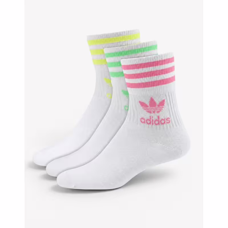 ADIDAS 3 Packs Originals Mid Cut Crew Socks White