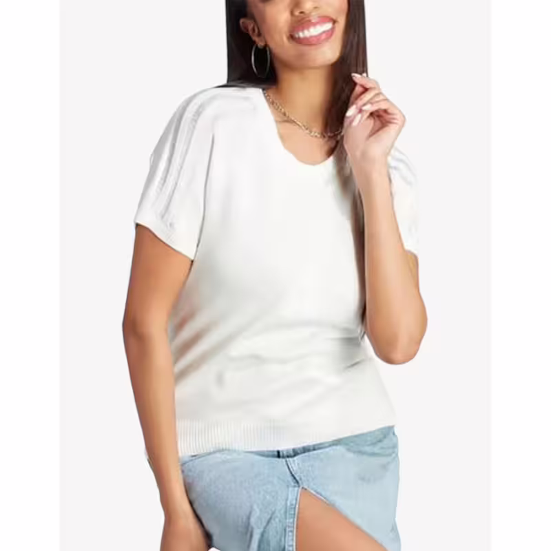ADIDAS Knit Short Sleeve Tee White