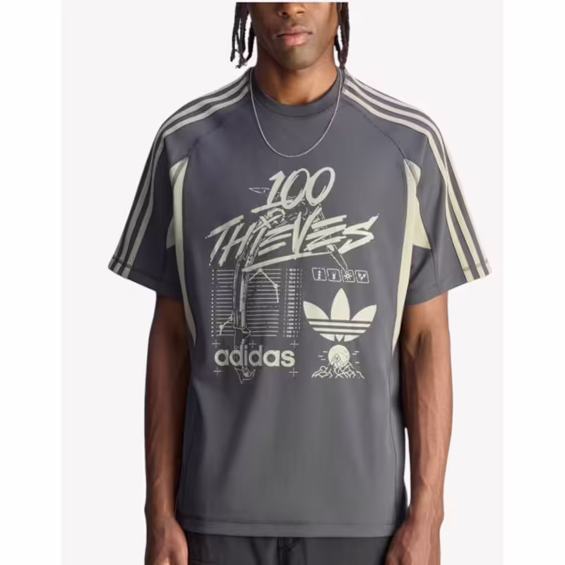 ADIDAS Originals x 100 Thieves Tee Gray