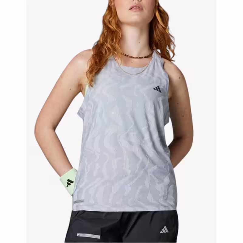 ADIDAS Ultimate HEAT RDY Engineered Running Tank Top Gray