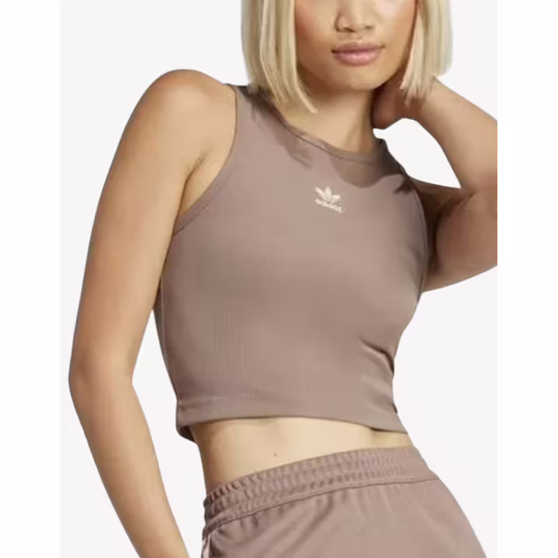ADIDAS Essentials Ribbed Tank Top Brown