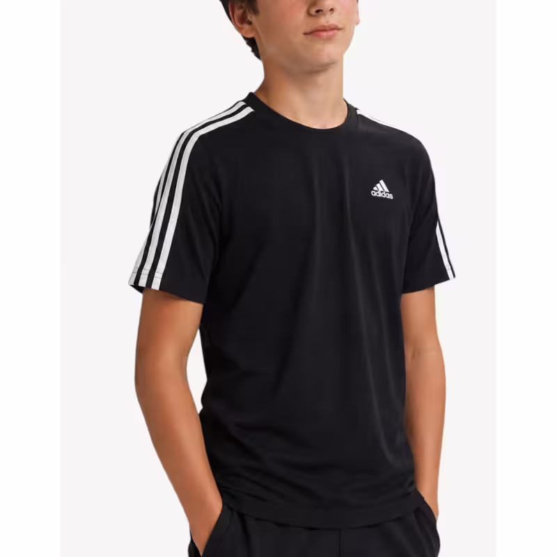 ADIDAS Essentials 3-Stripes Cotton Tee Black