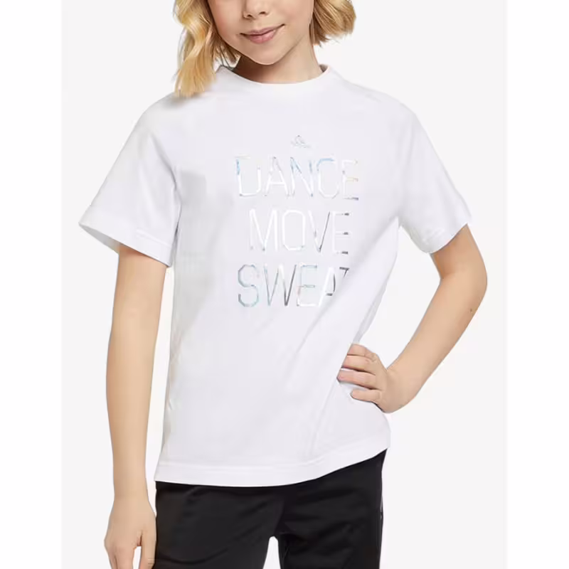 ADIDAS Dance Metallic-Print Tee White