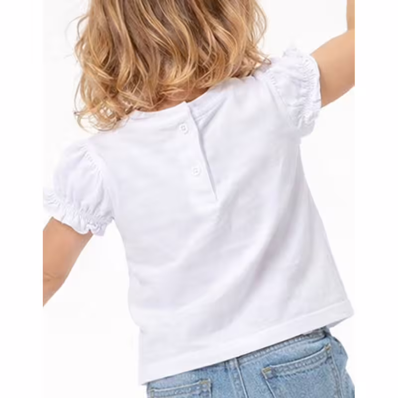 CHICCO Girls Knitted Tee White Printed